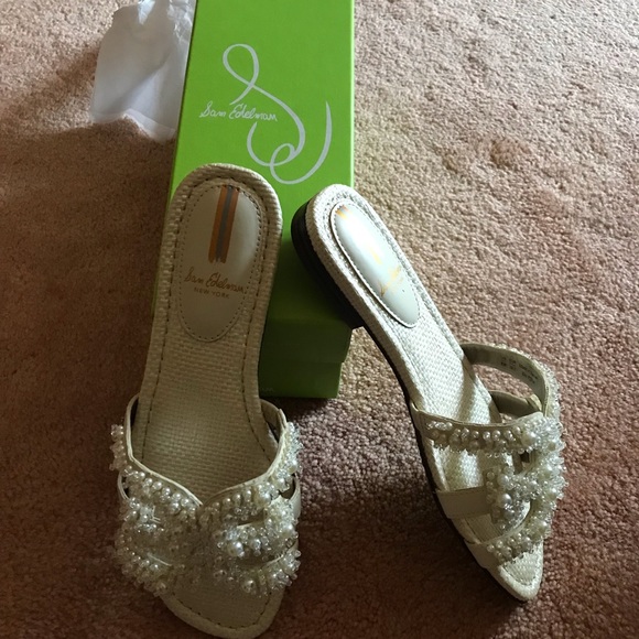 Sam Edelman beautiful flats with bead and pearls - Picture 2 of 15
